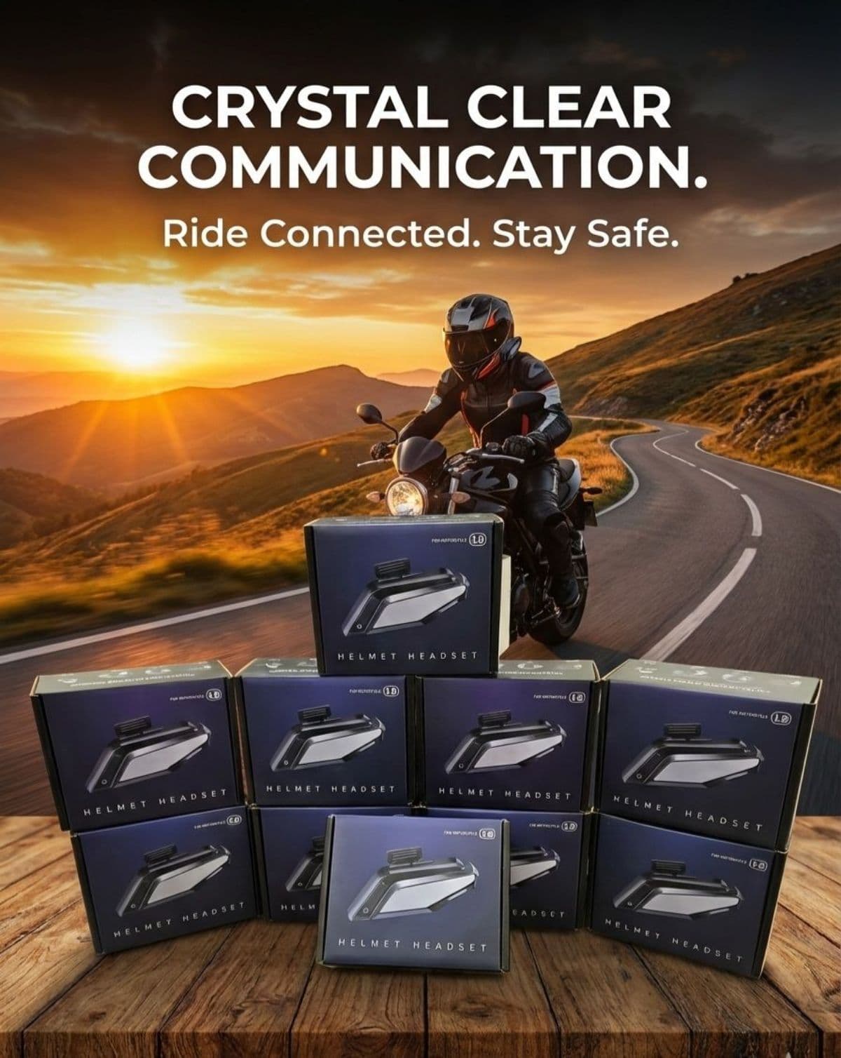 Helmet bluetooth headset