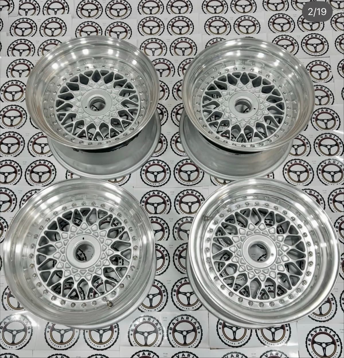 Genuine BBS RS 16 inch 4 x 100 staggered set