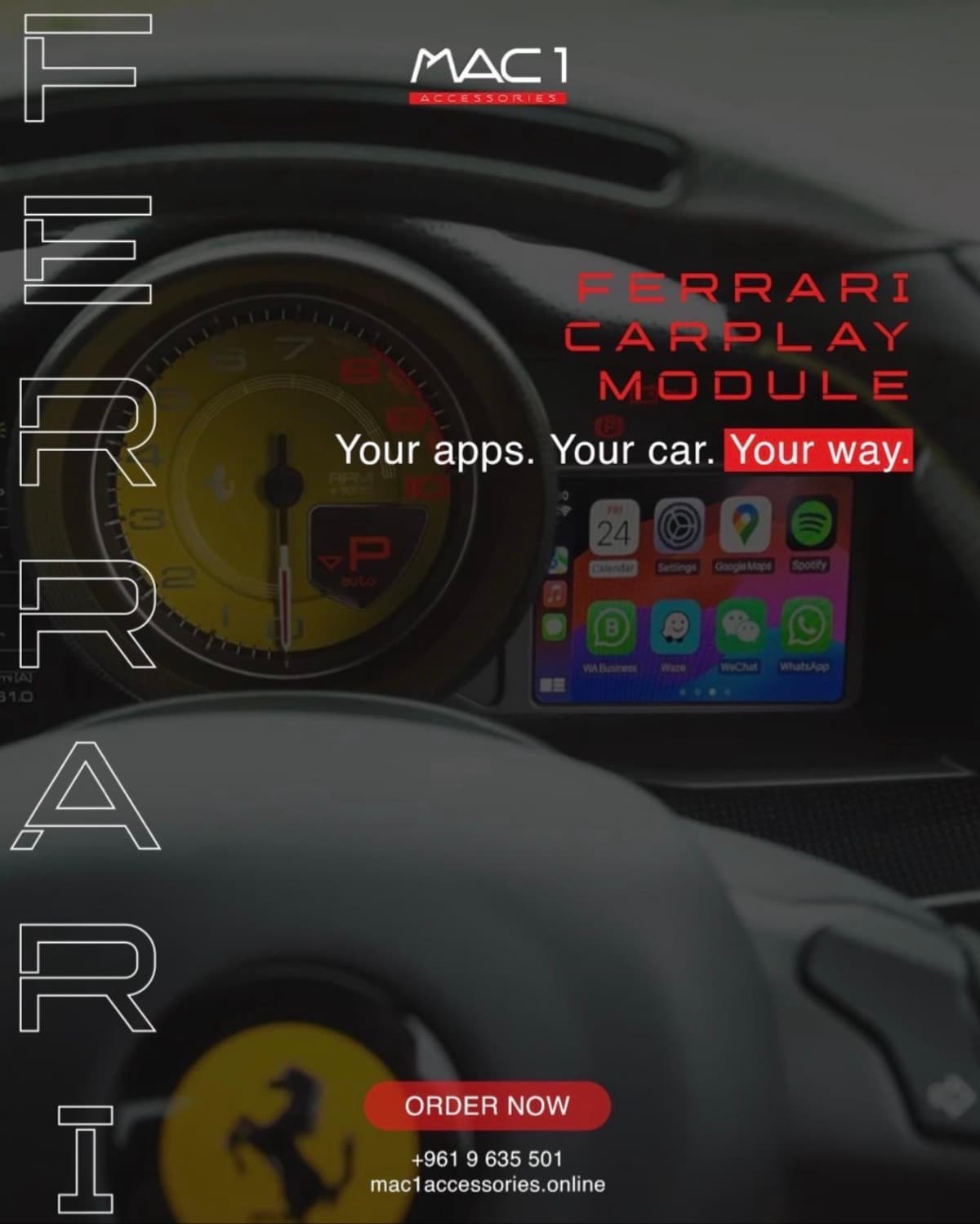 Ferrari CarPlay/AndroidAuto Infotainment System