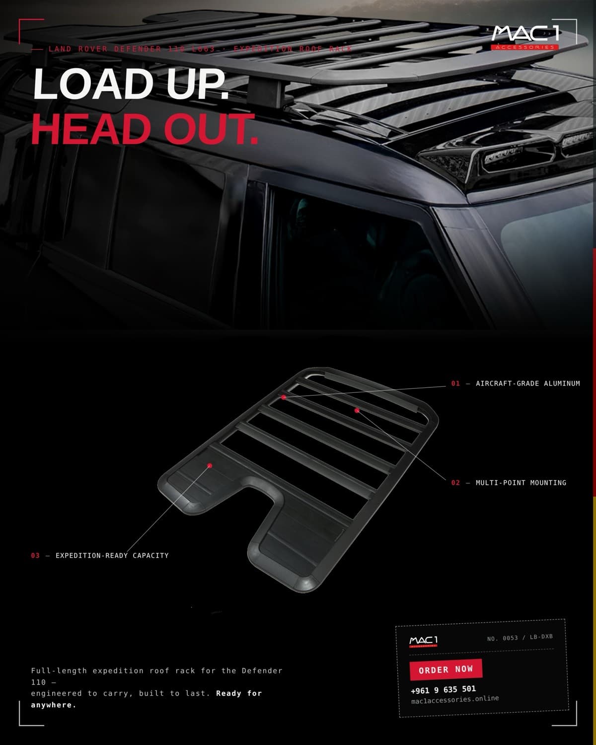 Land Rover Defender 110 Expedition Roof Rack