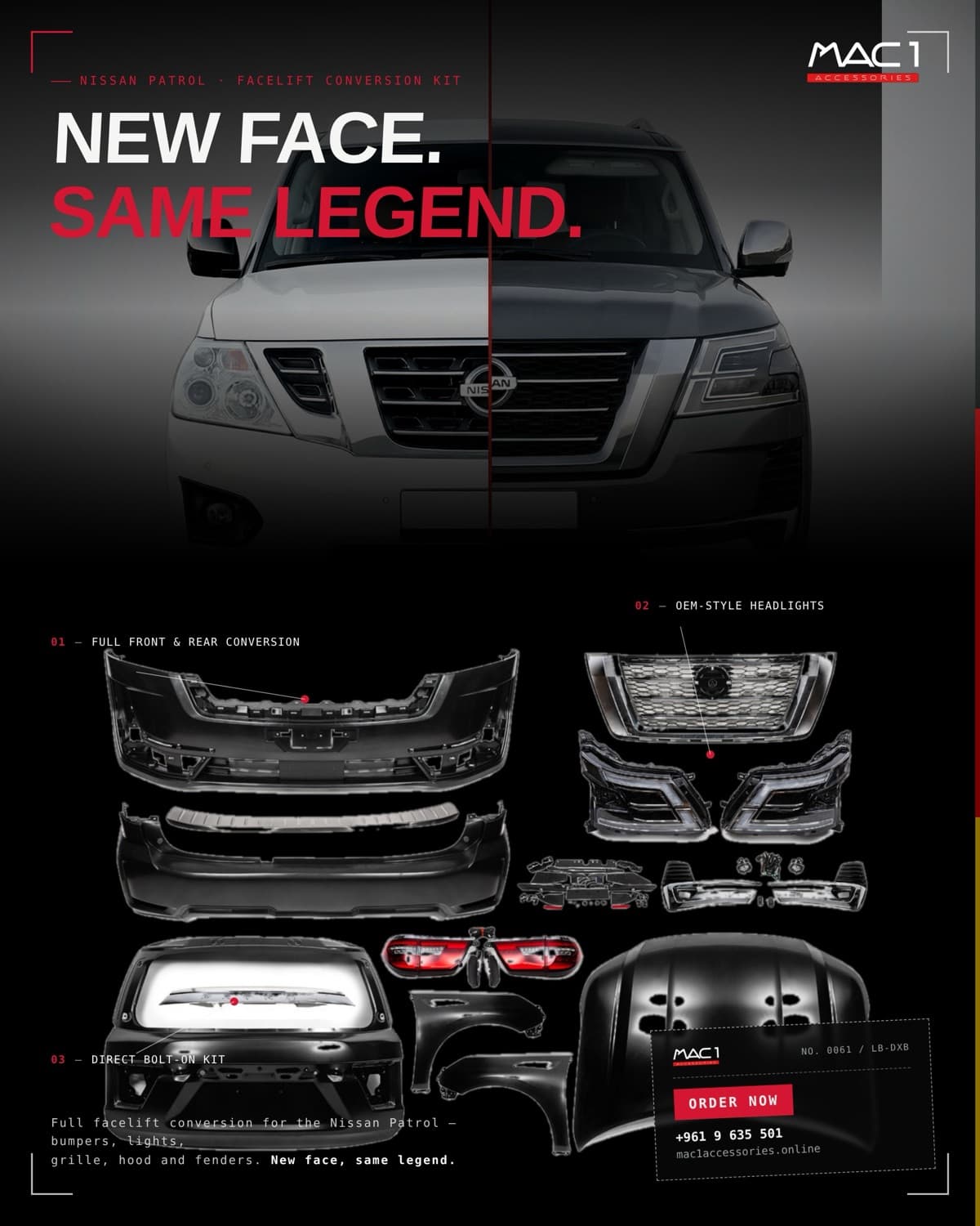 Nissan Patrol Face-Lift Kit 2012 -> 2020+
